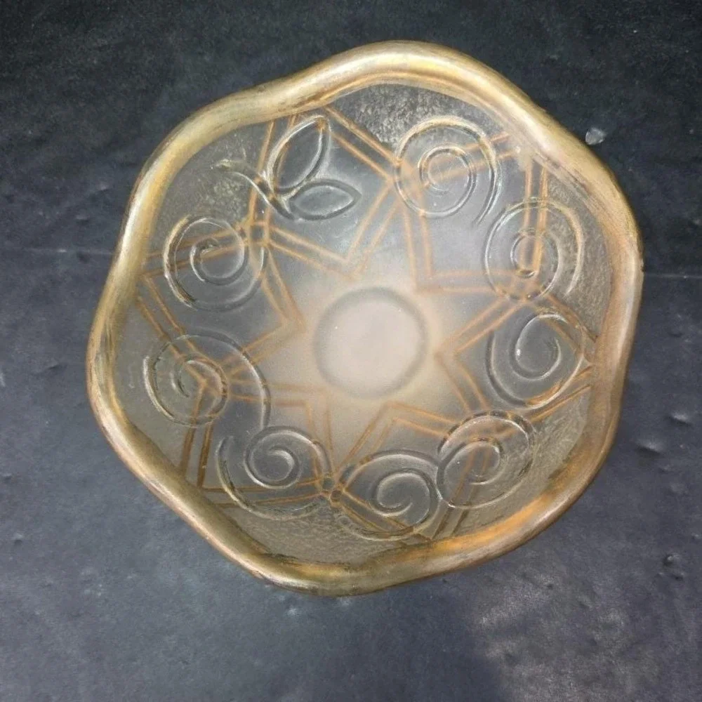Wamsutta Resin Gold Accent Footed Bowl, Soap Or Trinket Dish,‎ Replacement Decor